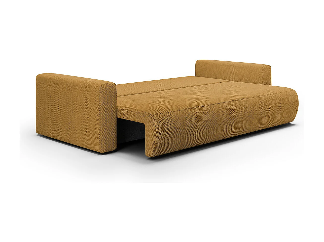 Canapé convertible 3 places coffre Evy Jaune