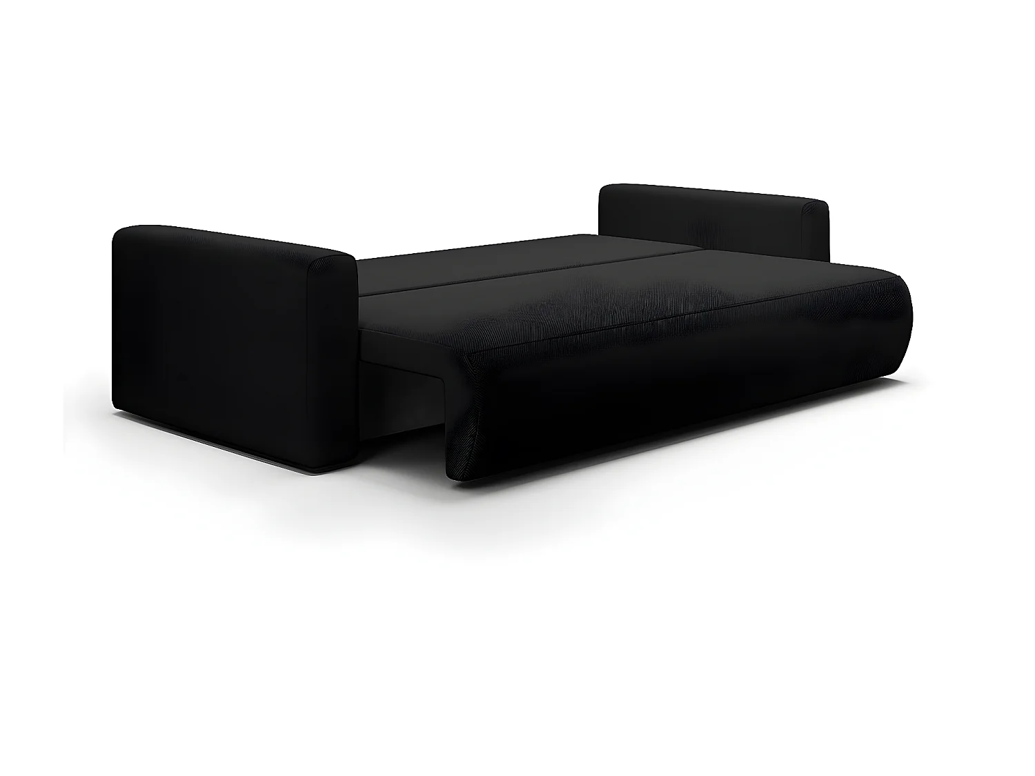 Canapé convertible 3 places coffre Evy Noir