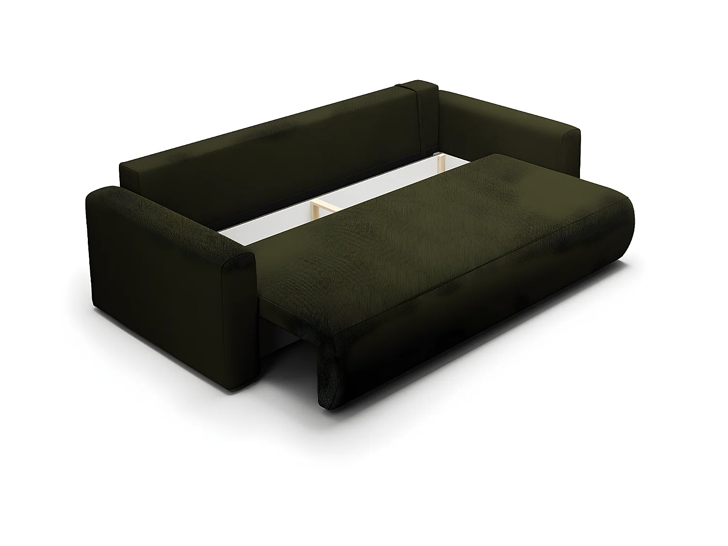 Canapé convertible 3 places coffre Evy Vert Sapin