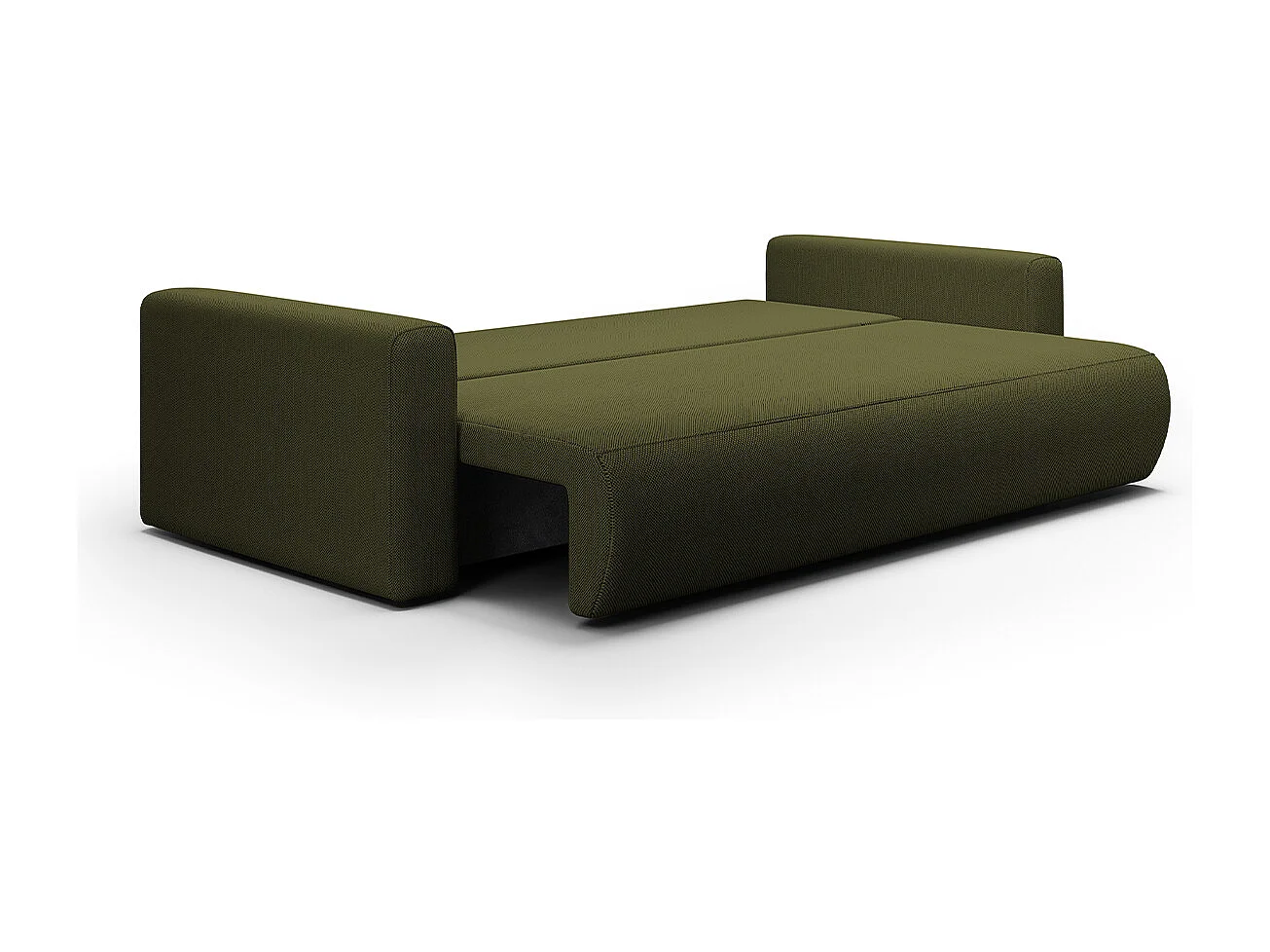 Canapé convertible 3 places coffre Evy Vert Sapin