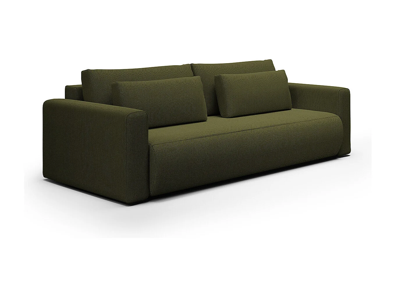 Canapé convertible 3 places coffre Evy Vert Sapin