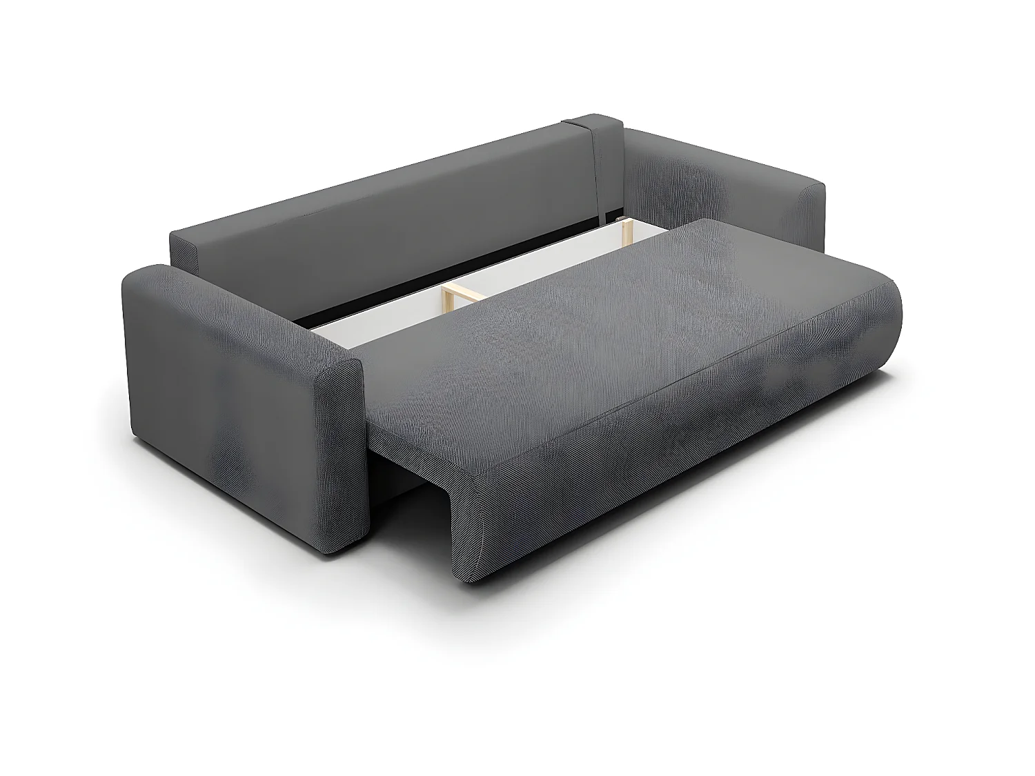 Canapé convertible 3 places coffre Evy Gris