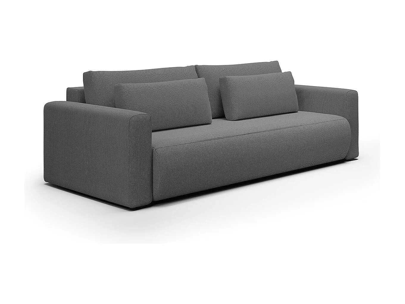 Canapé convertible 3 places coffre Evy Gris