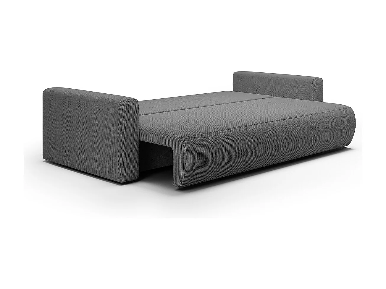 Canapé convertible 3 places coffre Evy Gris