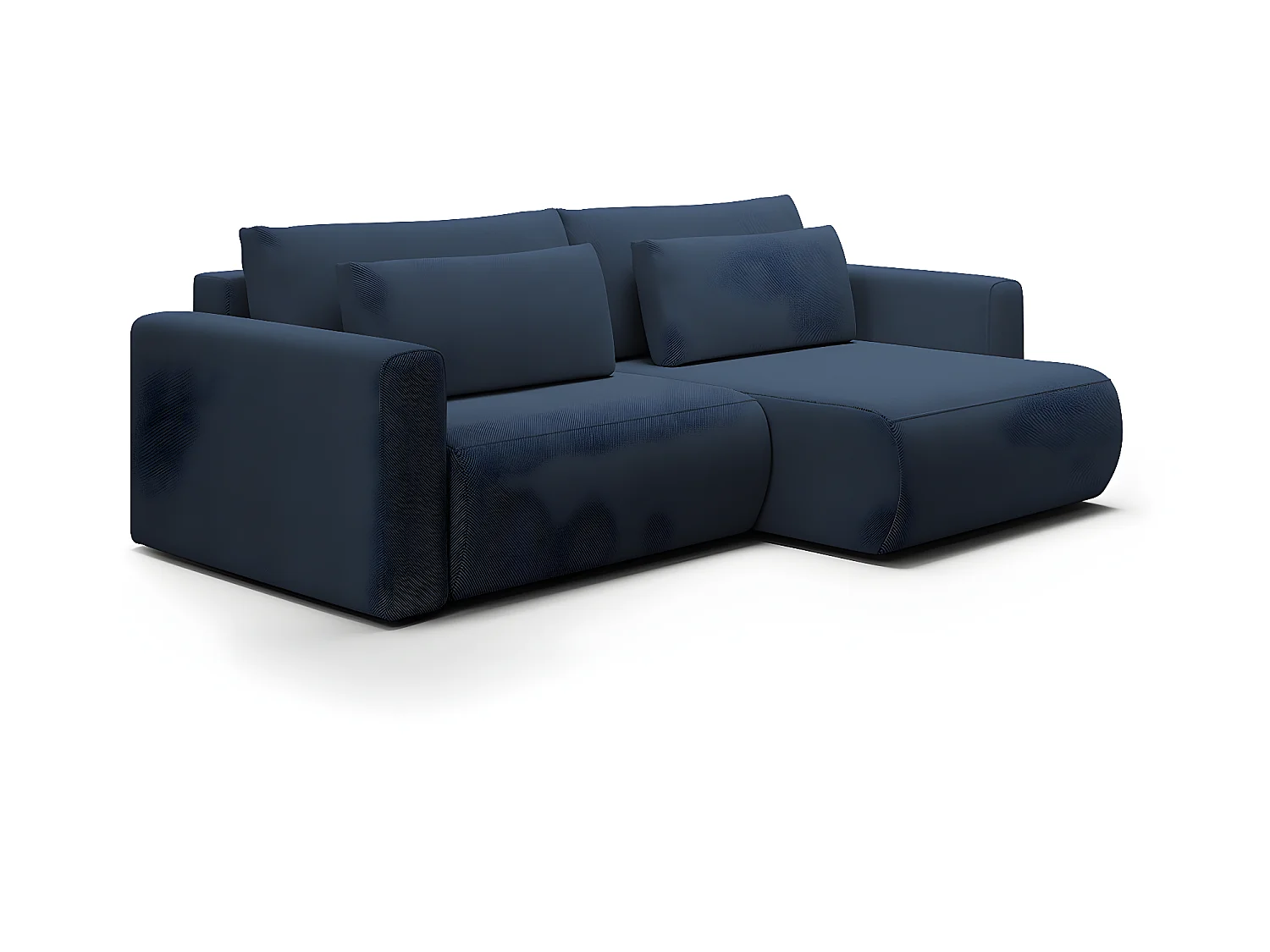 Canapé d'angle réversible convertible 3 places coffre Evy Bleu