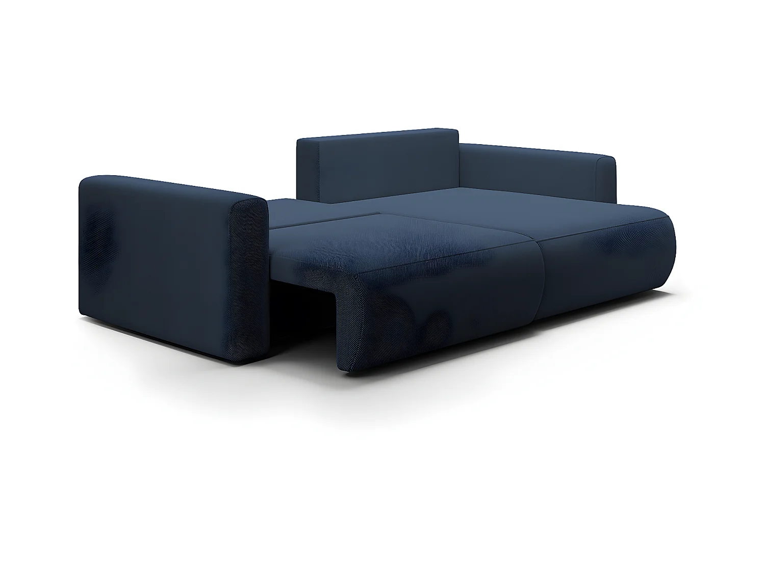 Canapé d'angle réversible convertible 3 places coffre Evy Bleu