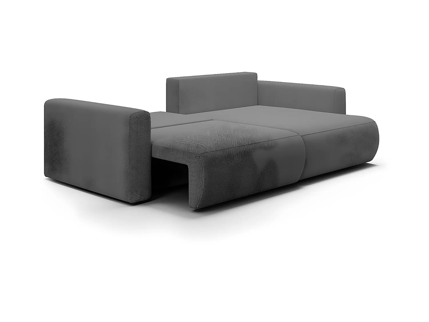 Canapé d'angle réversible convertible 3 places coffre Evy Gris