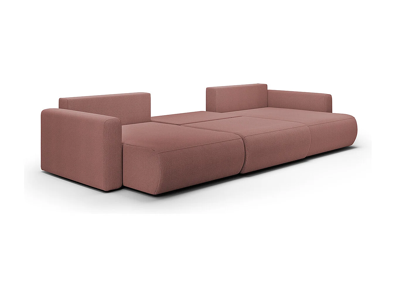 Canapé U 4 places convertible coffre Evy Rose