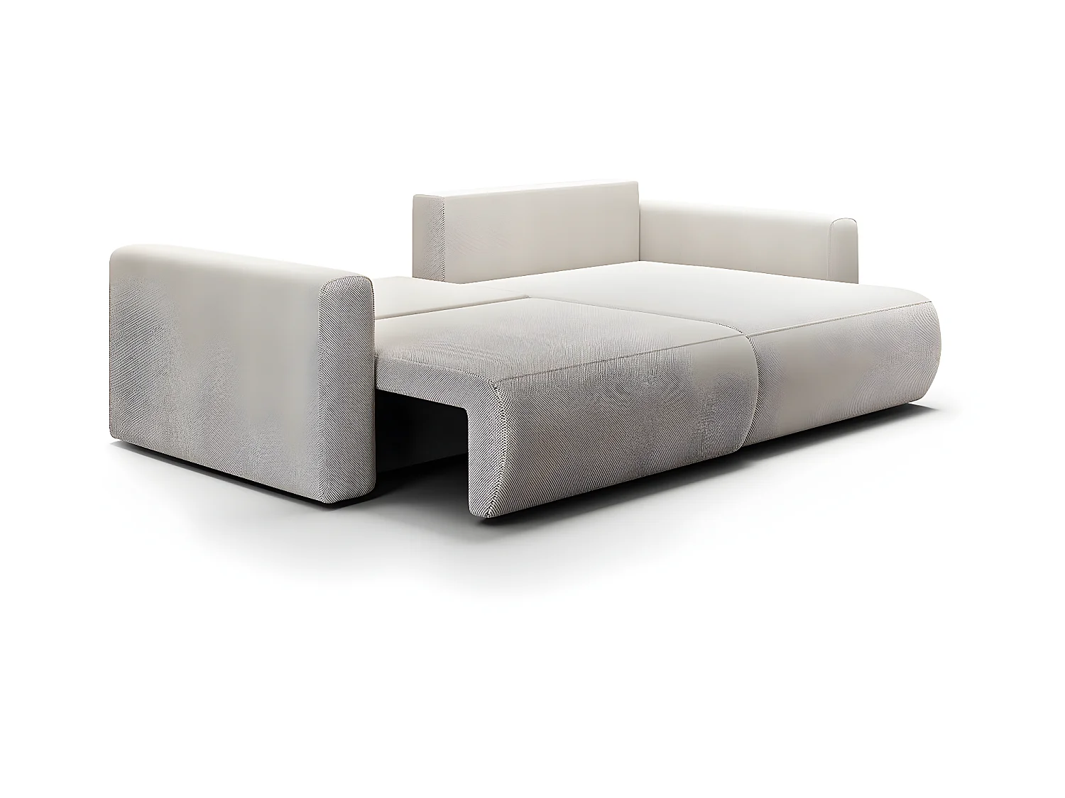 Canapé d'angle réversible convertible 3 places coffre Evy Gris Clair