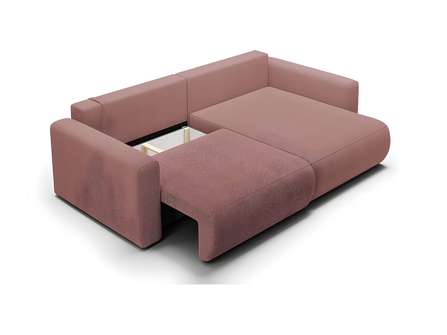 Canapé d'angle réversible convertible 3 places coffre Evy Rose