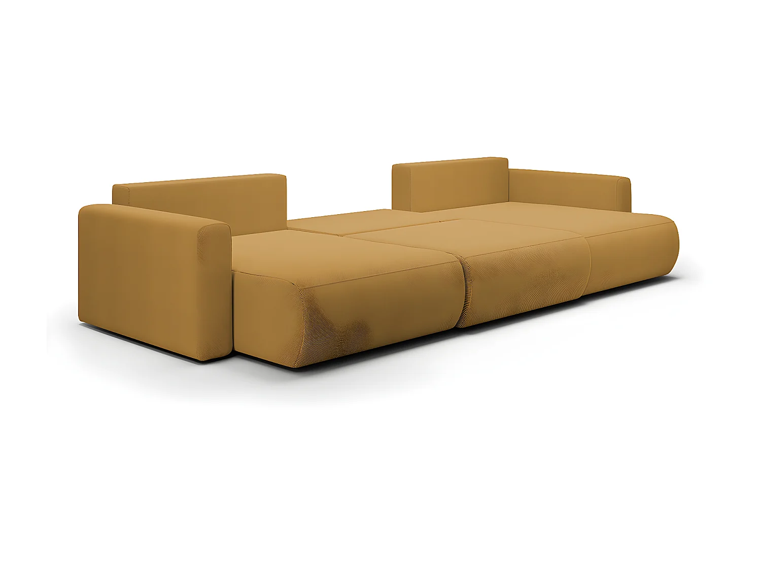 Canapé U 4 places convertible coffre Evy Jaune