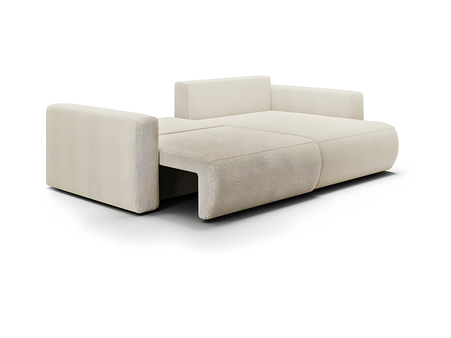 Canapé d'angle réversible convertible 3 places coffre Evy Beige