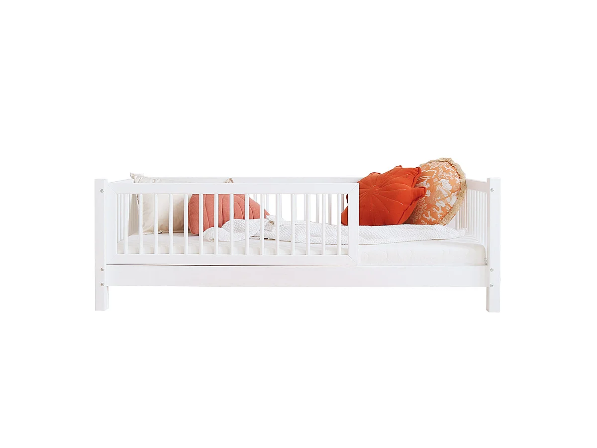 Seng 90x190 med 10 cm ben Sybil Hvid