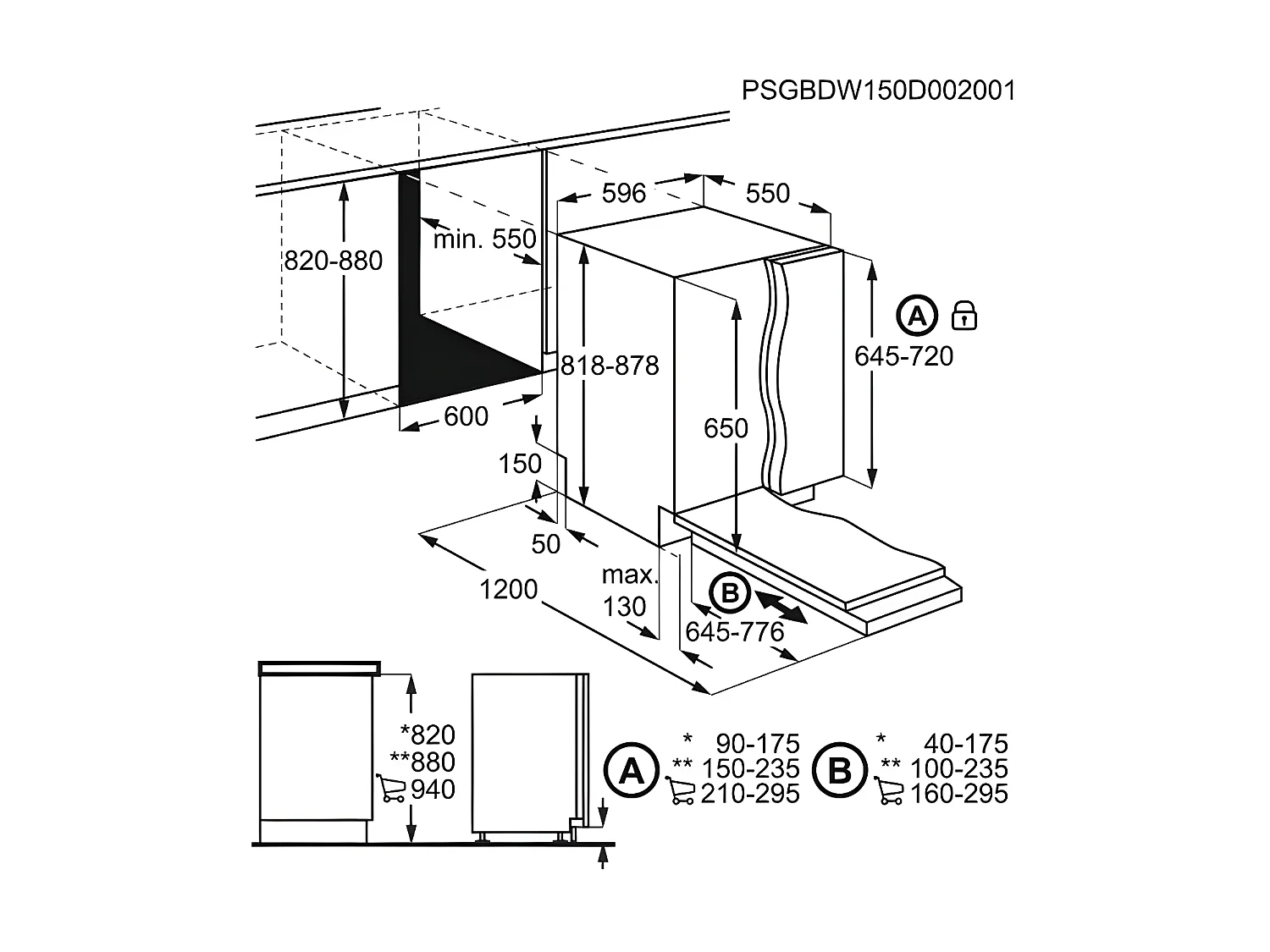 Lave-vaisselle encastrable ELECTROLUX 14 Couverts 59.6cm A, 1139444
