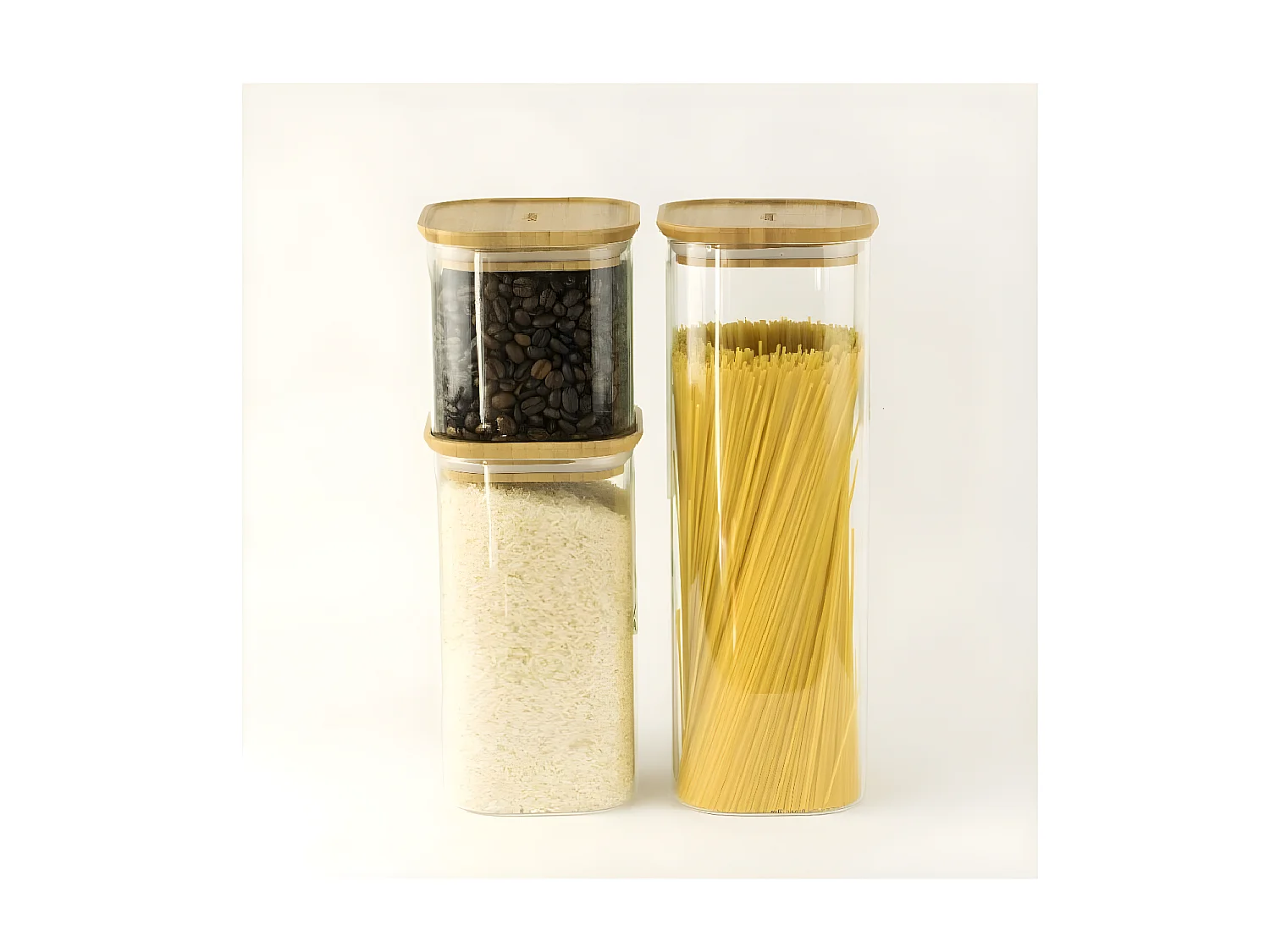 Boîte alimentaire verre et bambou 1.4L