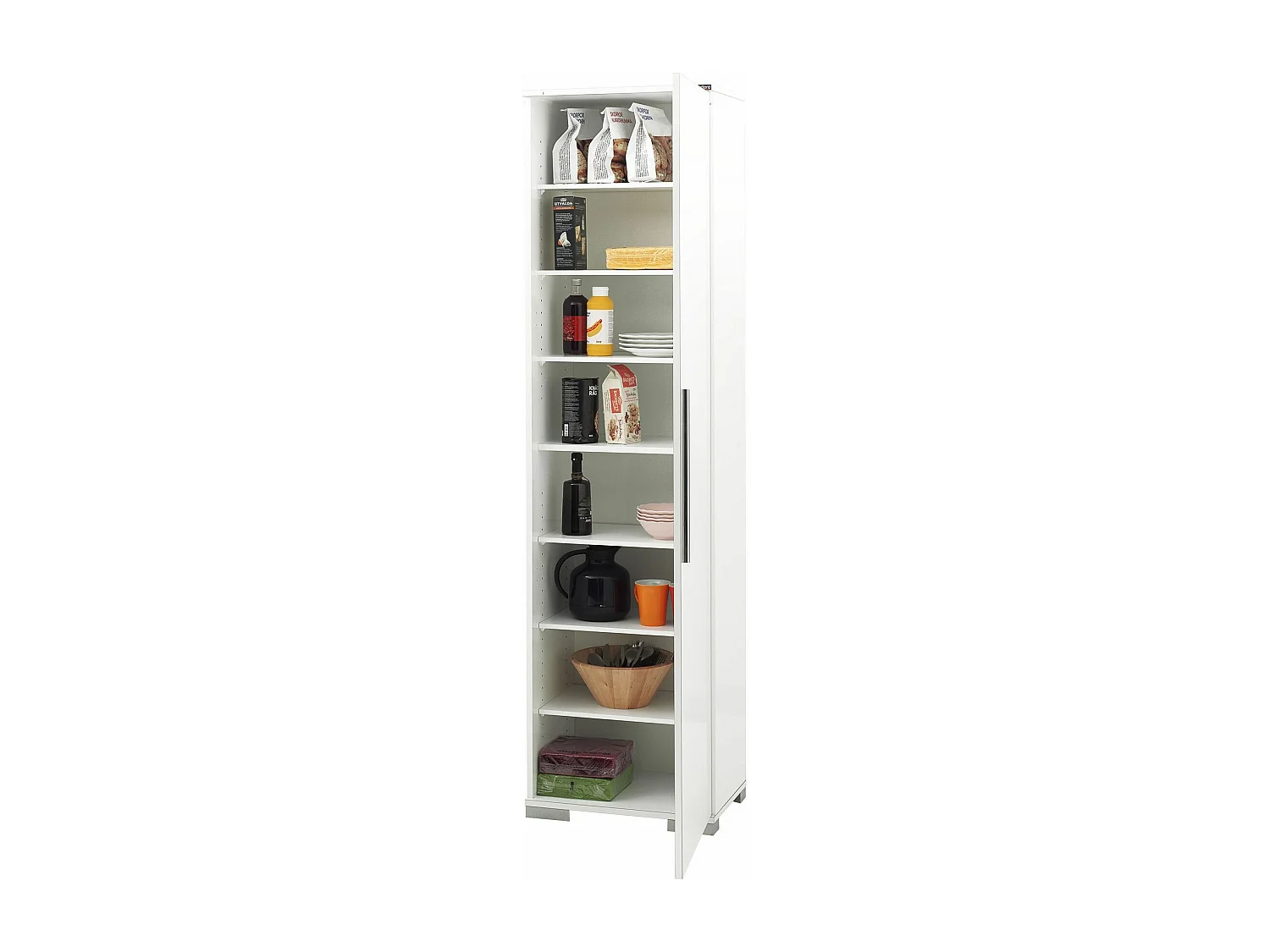 Witte multifunctionele opbergzuil 1 deur Lika 50 cm