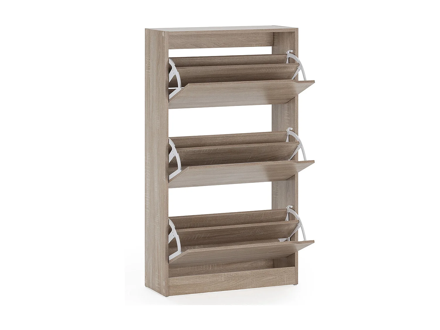 Meuble à chaussures Angel 3 portes couleur chêne, pour 18 paires