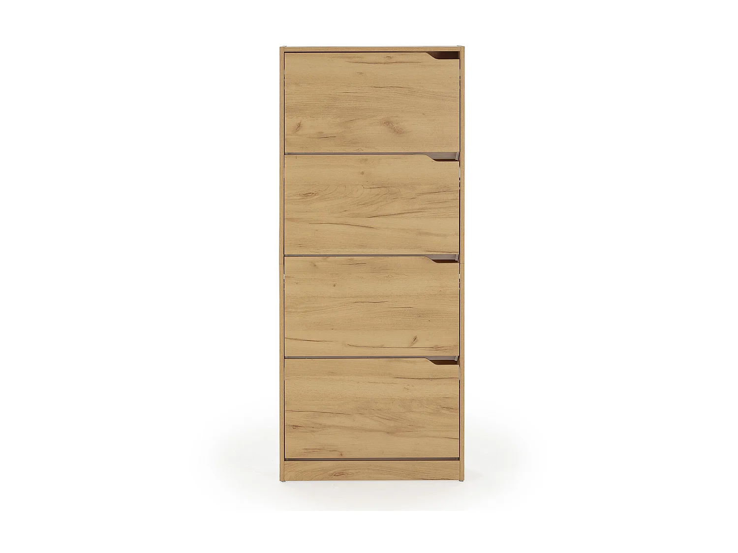 Meuble à chaussures Angel 4 portes couleur chêne clair, pour 24 paires