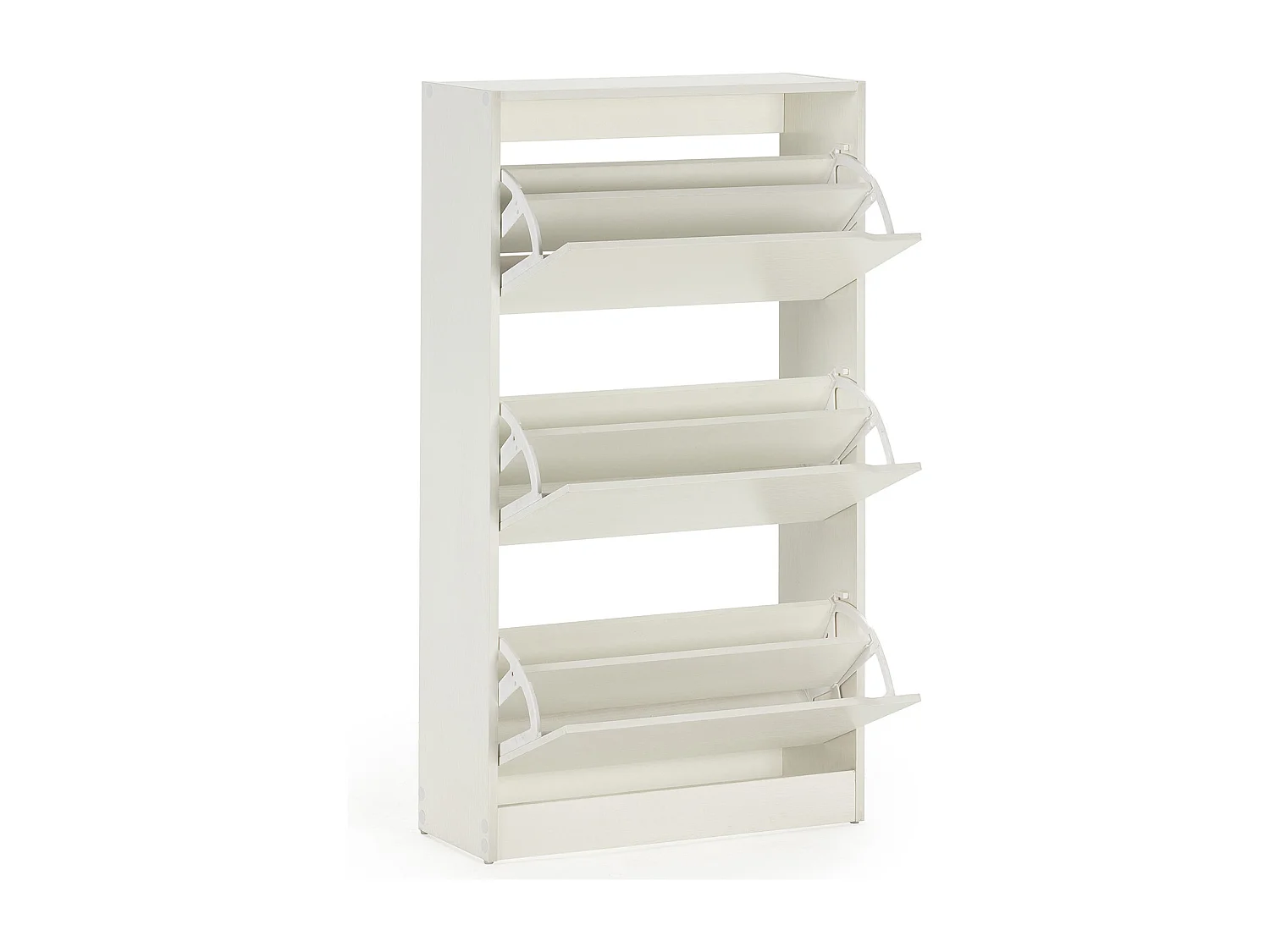 Meuble à chaussures Angel, 3 portes, couleur blanche, pour 18 paires