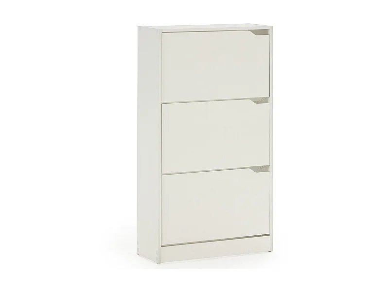 Meuble à chaussures Angel, 3 portes, couleur blanche, pour 18 paires
