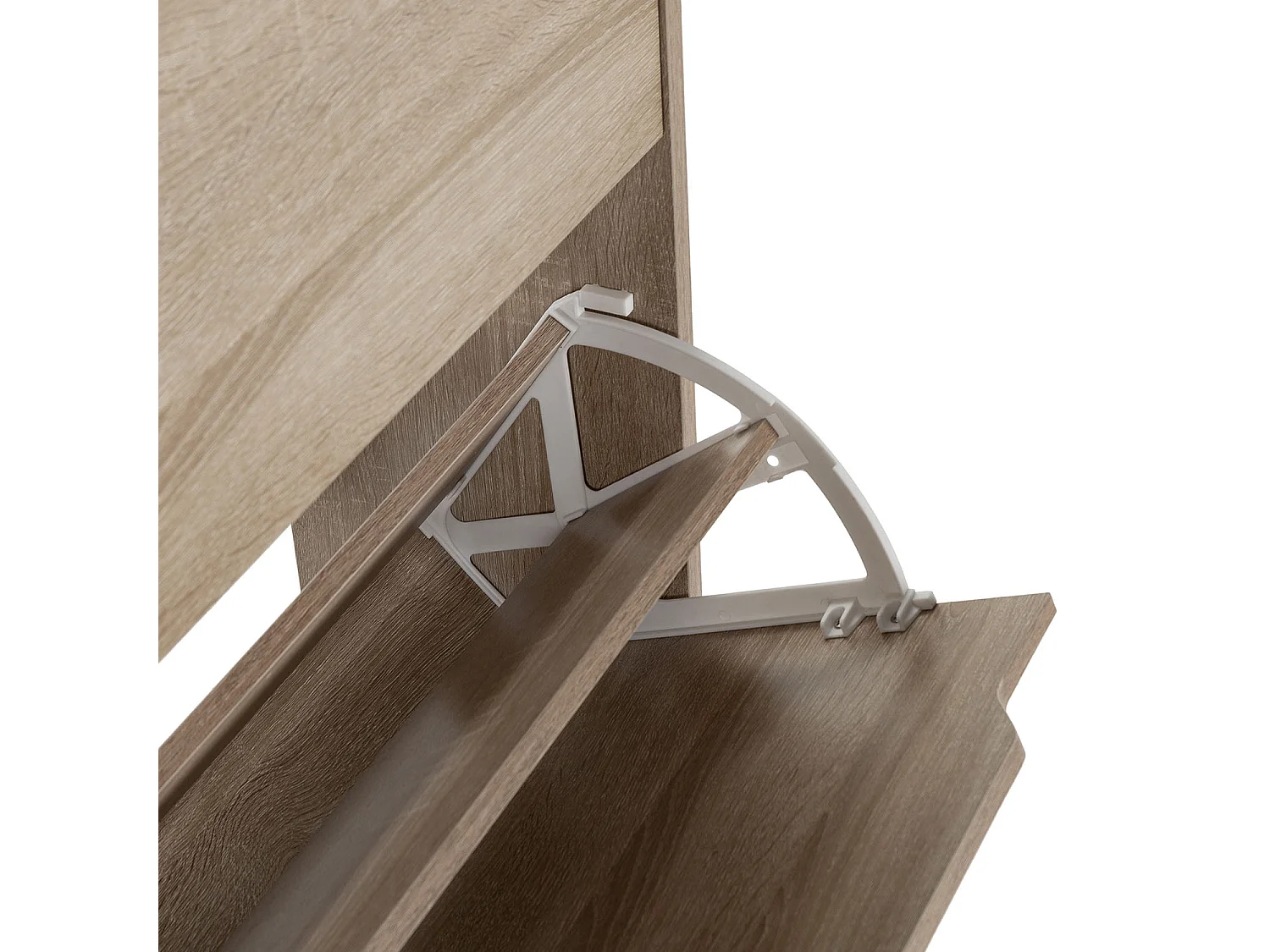 Mueble Zapatero Ángel 4 Puertas Color Roble, para 24 Pares