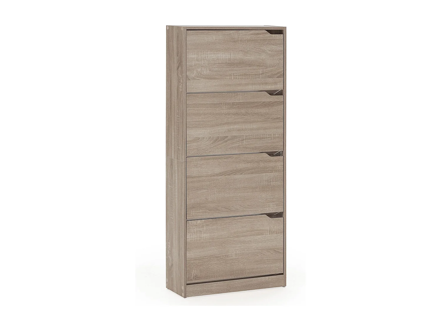 Schuhregal Angel, 4 Türen, Eichenfarben, für 24 Paar