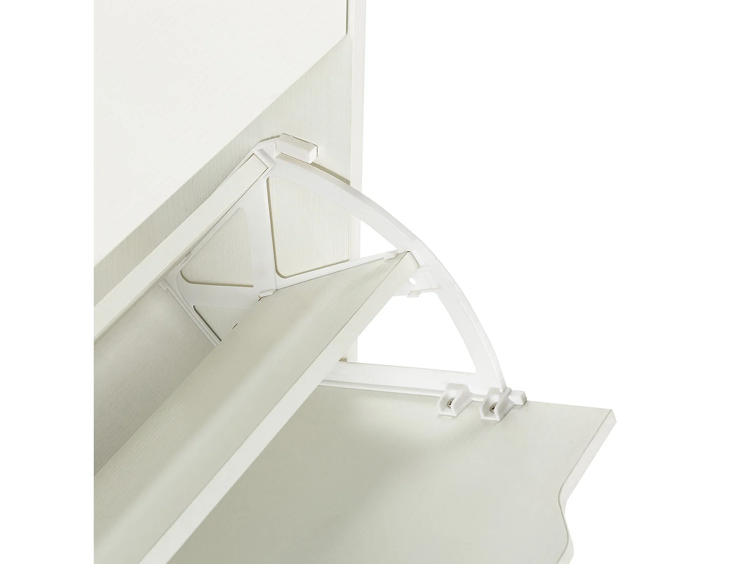 Meuble à chaussures Angel, 4 portes, couleur blanche, pour 24 paires