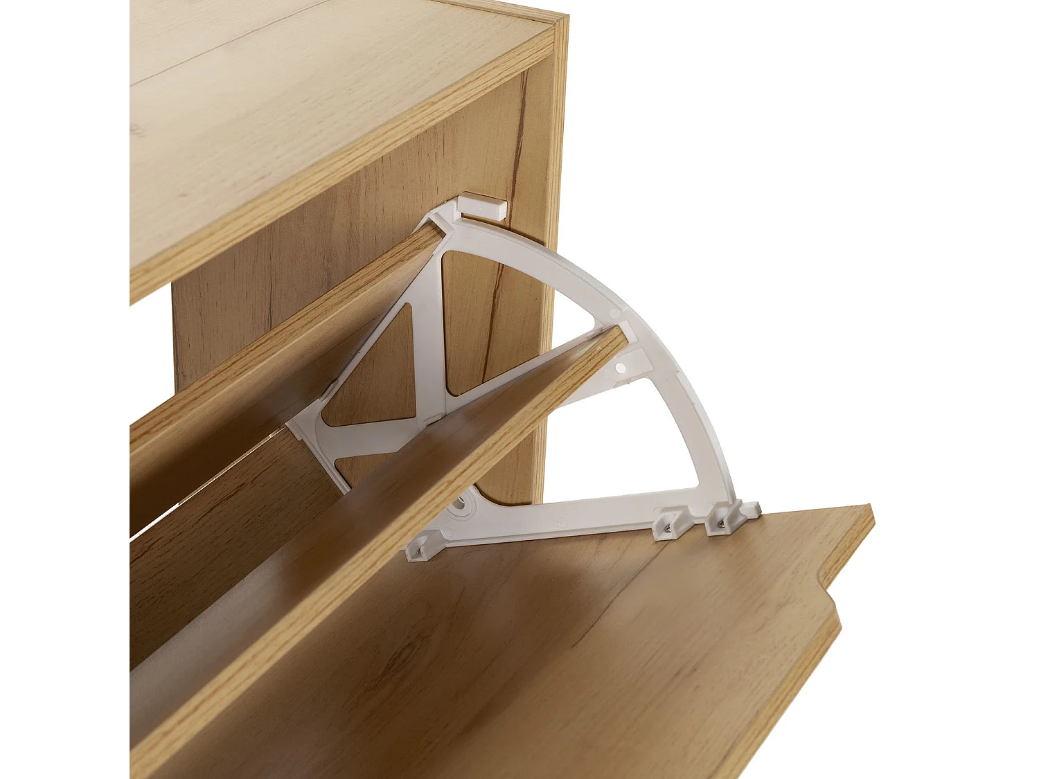 Mueble Zapatero Ángel 3 Puertas Color Roble Claro, para 18 Pares