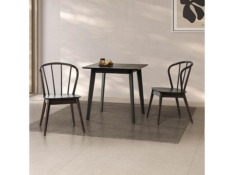 Mesa de jantar Pomago 80x80 cm cor Preto