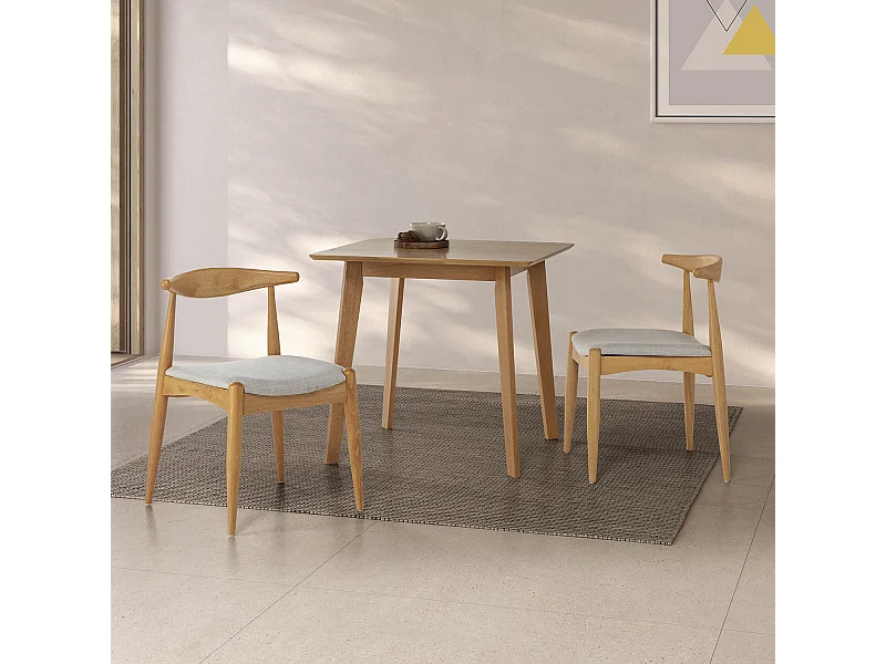 Mesa de jantar Pomago 80x80 cm cor carvalho