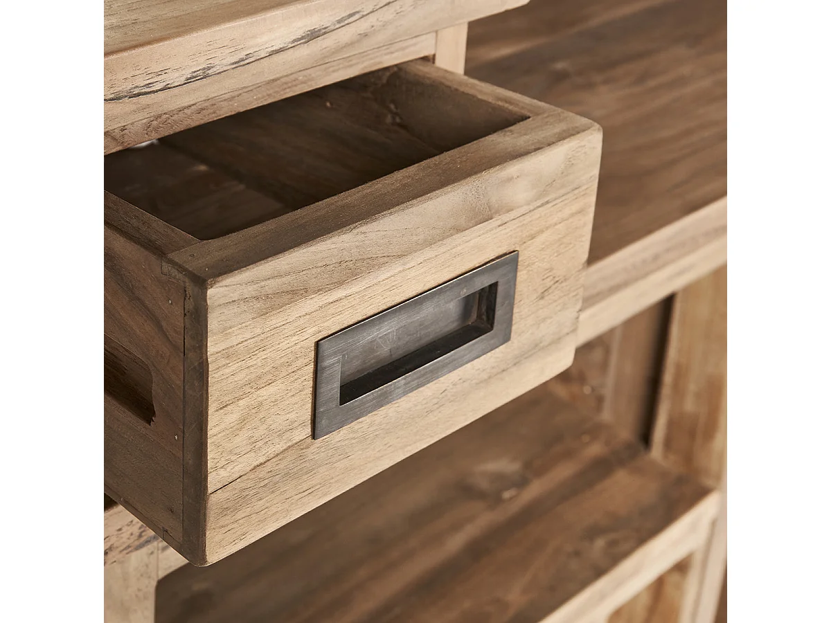 Barra de bar de madera de teca reciclada