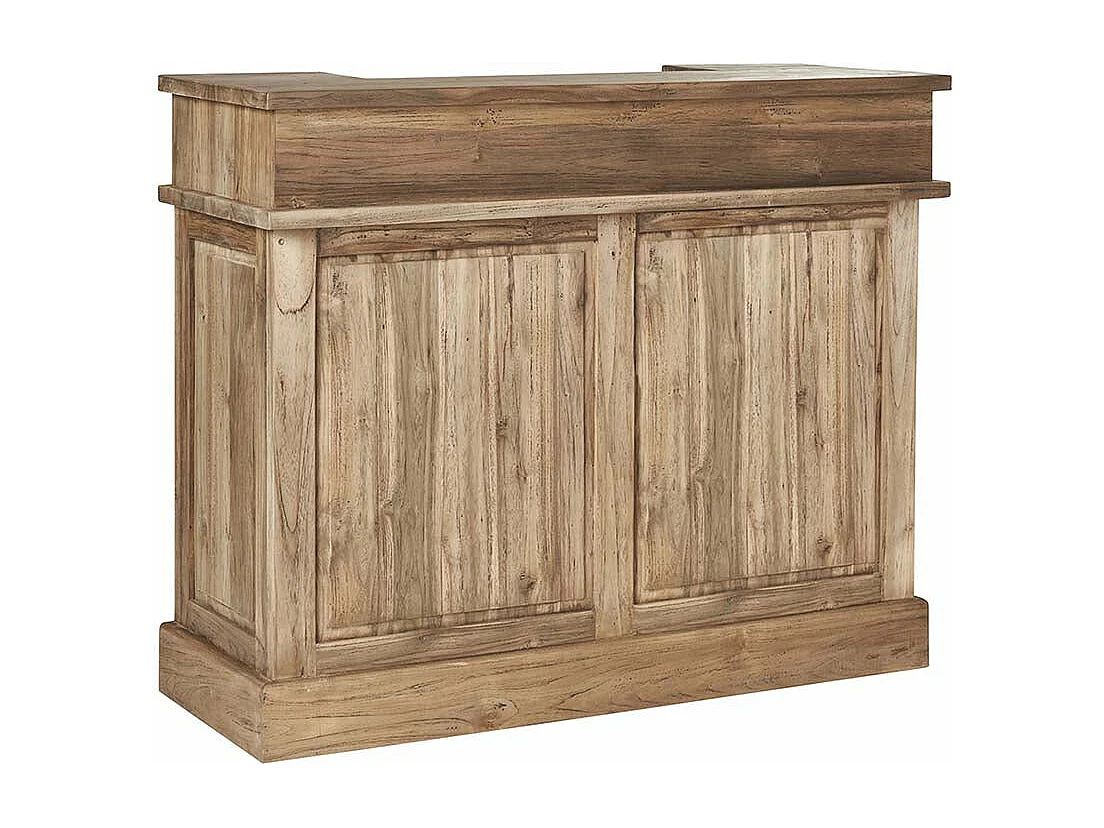 Barra de bar de madera de teca reciclada