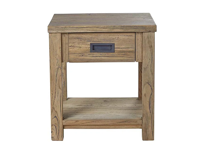 Mesita de noche de madera de teca maciza