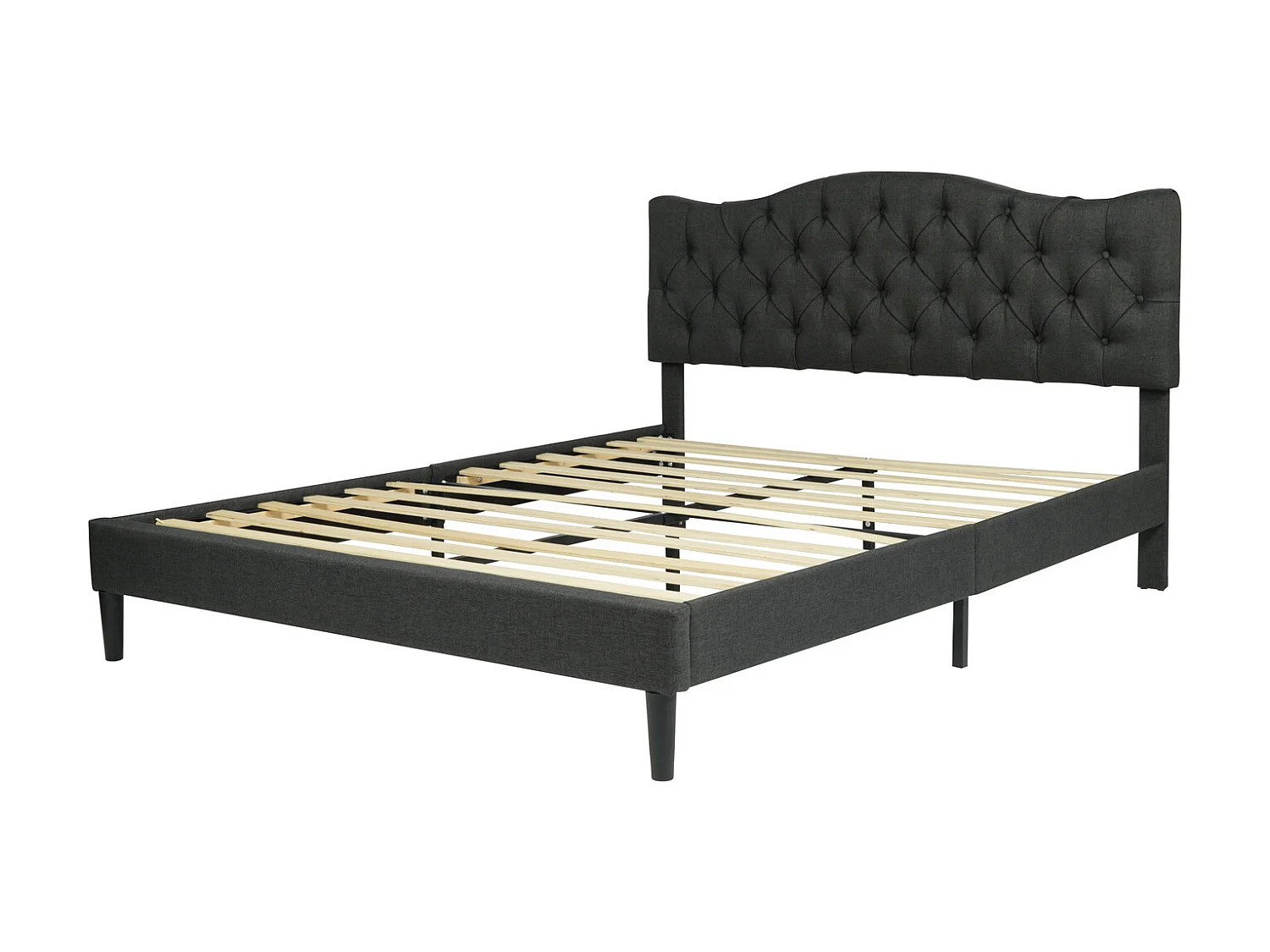 Lit double 140x190cm sans matelas sans rangement