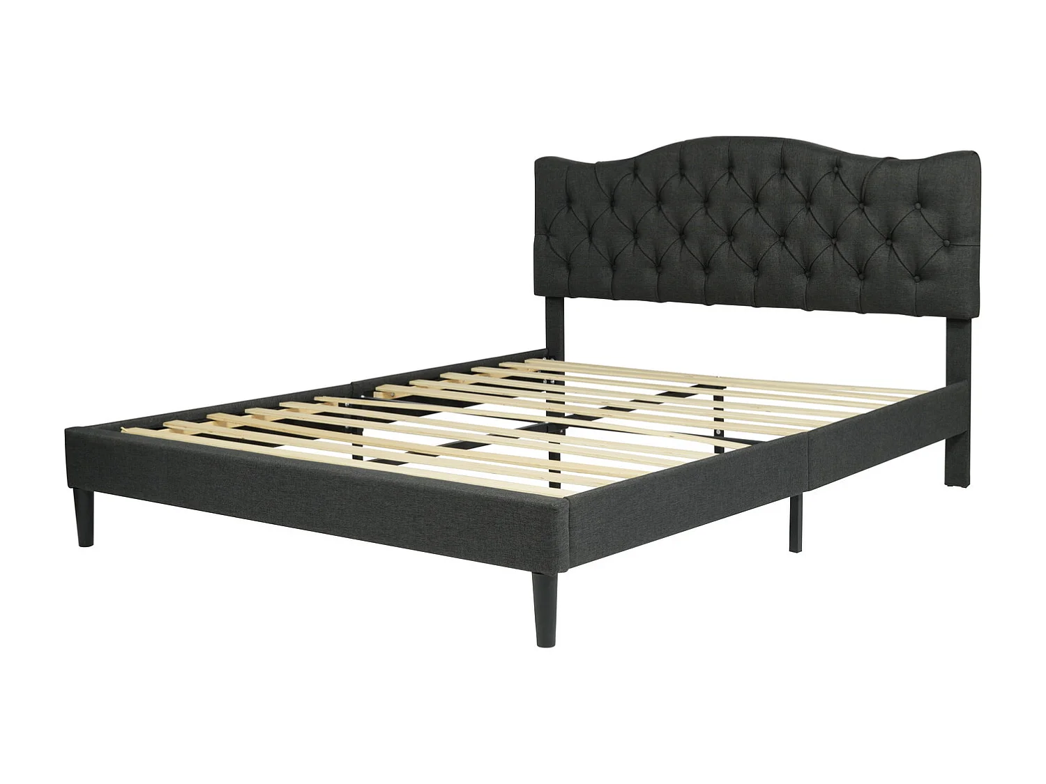 Lit double 160x200cm sans matelas sans rangement