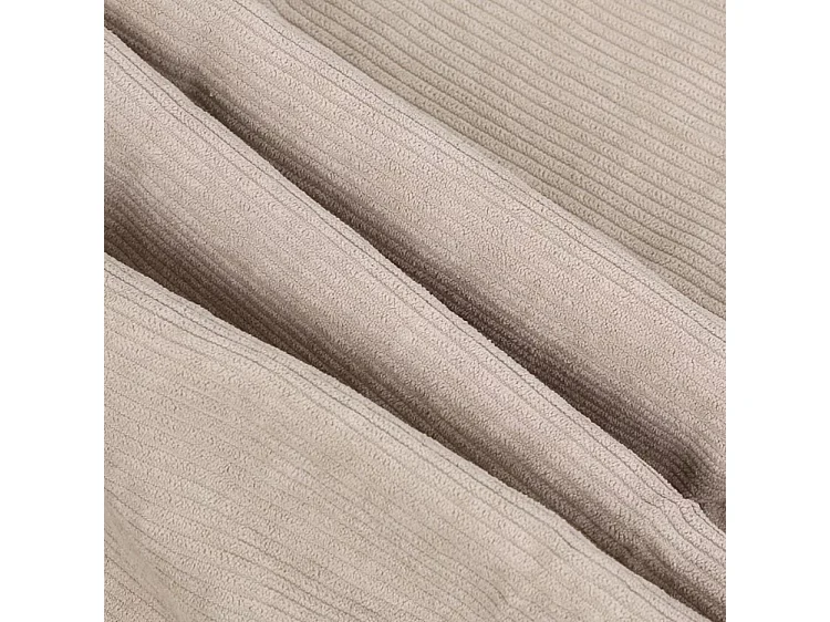 Pouf velours côtelé Beige 100 cm