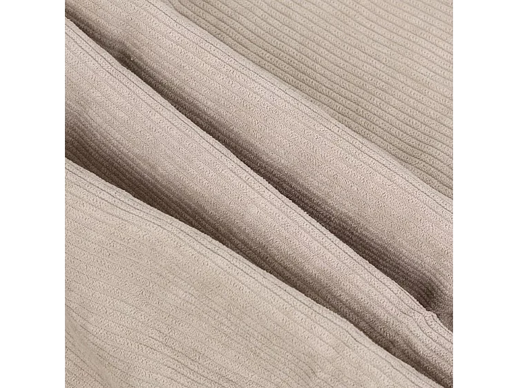 Pouf velours côtelé Beige 100 cm