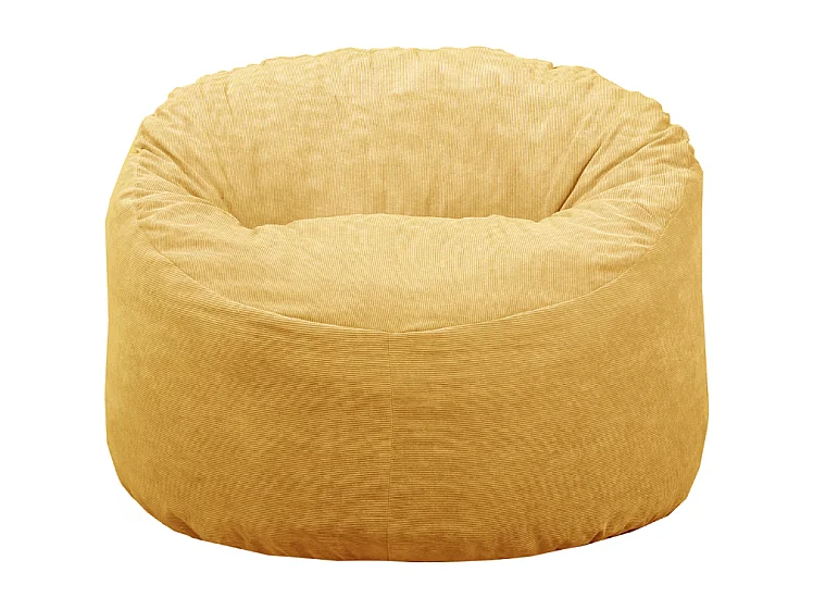 Puf de pana amarillo 100cm