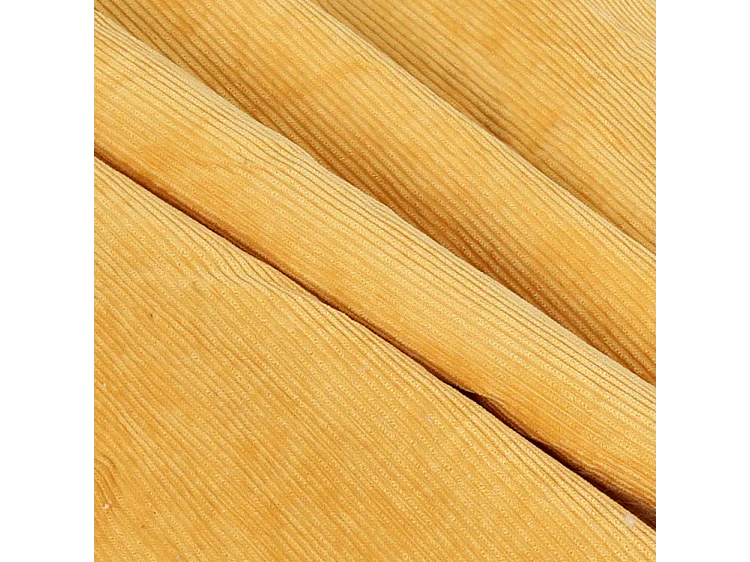 Pouf velours côtelé jaune 100 cm