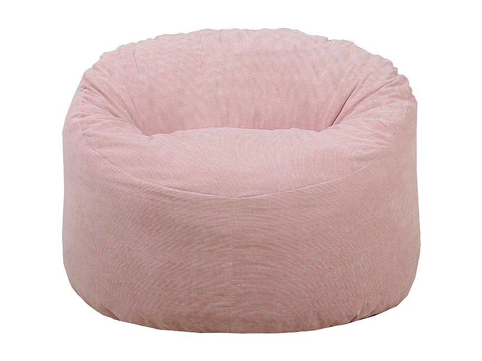 Pouf velours côtelé rose 100 cm