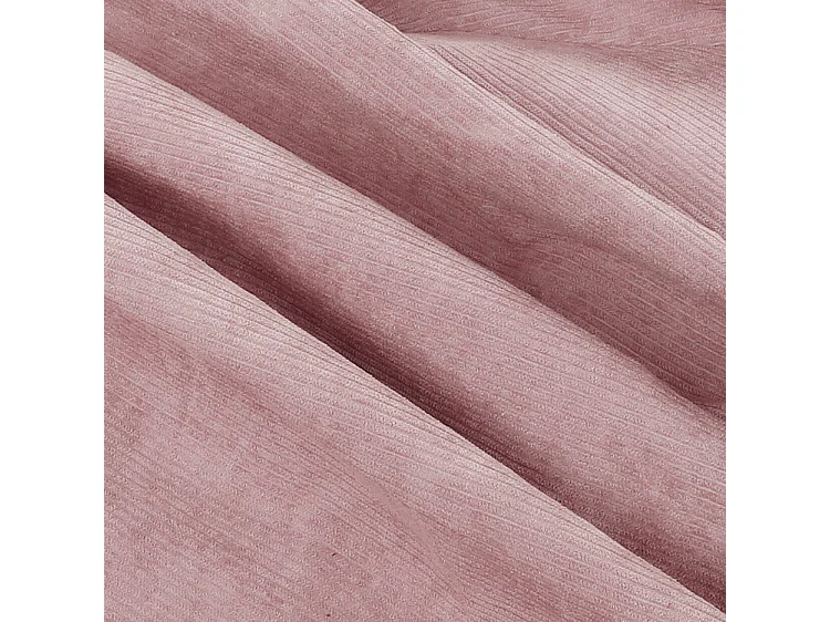 Pouf velours côtelé rose 100 cm