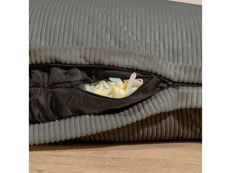 Pouf in velluto a coste Grigio antracite 180 x 140 cm