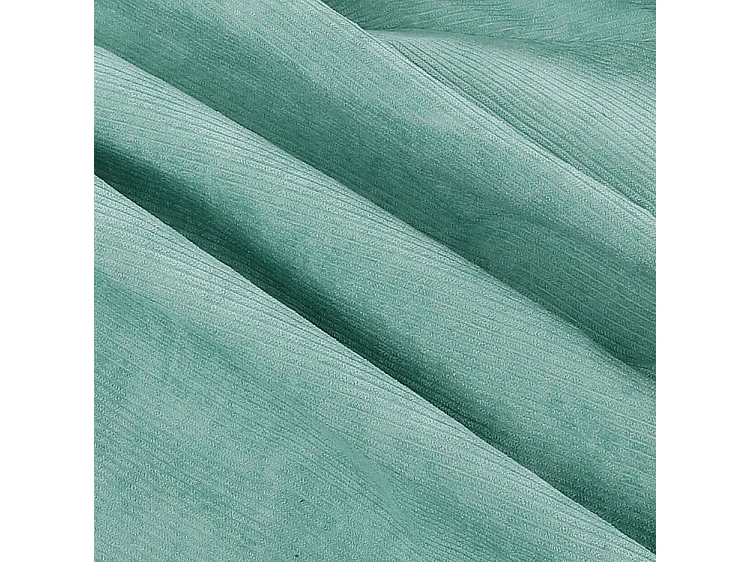 Groene ribfluwelen poef 100 cm