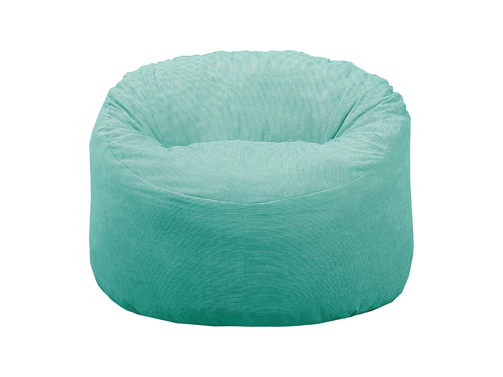 Pouf velours côtelé vert 100 cm