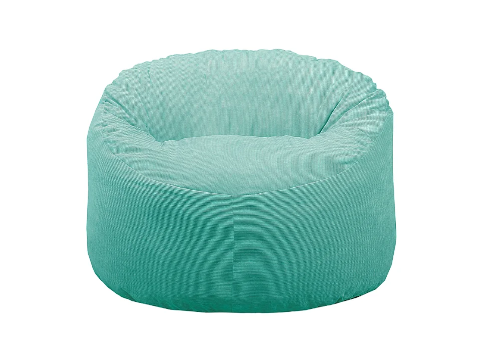 Pouf velours côtelé vert 100 cm
