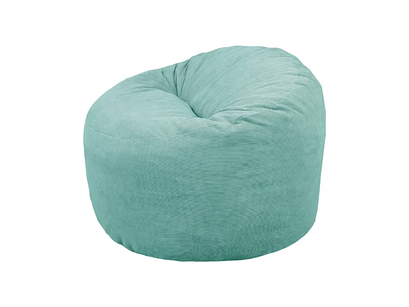 Pouf velours côtelé vert 100 cm