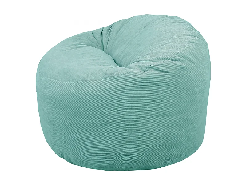 Pouf velours côtelé vert 100 cm
