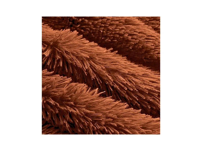 Reuze chocoladebruine poef met nepbont, 200 cm
