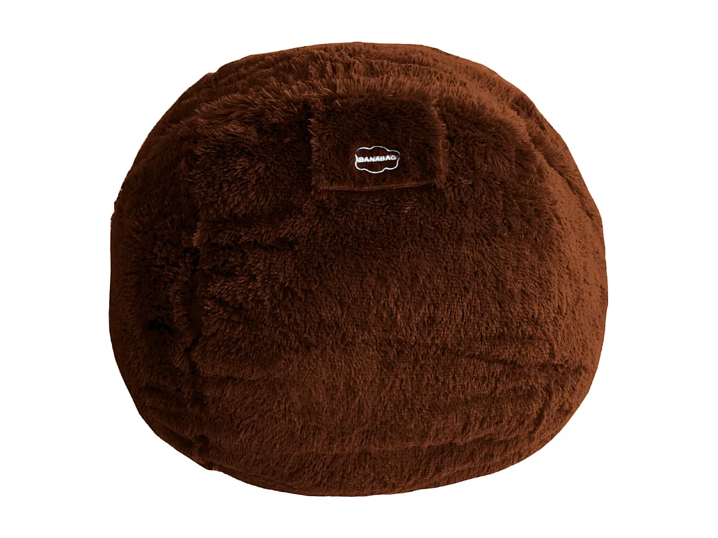 XL Pouf aus Fell 200 cm, Braun