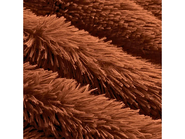 XL Pouf aus Fell 200 cm, Braun